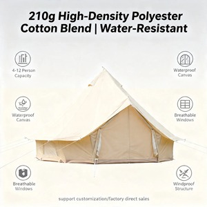 Nouvelles tentes yourtes de luxe à une chambre, durables, en coton, quatre saisons, pour la famille, imperméables et anti-UV, portables - Product Image 3