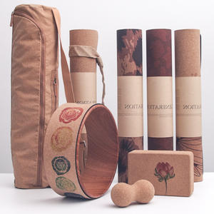 Tapis de yoga écologique de qualité supérieure en liège biodégradable et durable, avec logo en caoutchouc premium et liège non toxique - Product Image 4