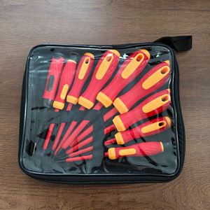 Insulated <b>Screwdriver</b> Set 9 Piece Cross Phillips Magnetic Handle Anti Slip Textured For Electrical Repair DIY Tools - Product Image 2