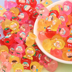 Mini figurines de fruits 3D rouge vif en résine époxy à personnaliser, accessoires de bijoux DIY pour enfants, porte-clés cadeau - Product Image 4