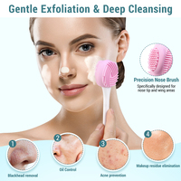 Outil de maquillage multifonctionnel pour les yeux : pochoirs en silicone pour sourcils, aide pour mascara et eye-liner, et outil de massage facial