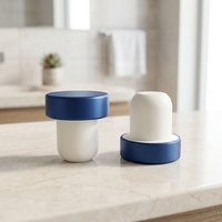 Bouchon de bouteille en polymère en forme de T, finition métallique, moderne, hermétique, pour cadeau de fête ou bar