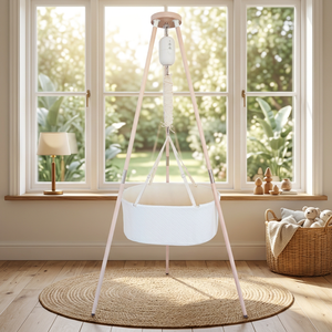 Cuna Redonda para Bebé, Algodón Orgánico, Suave y Transpirable, Diseño Personalizado Ajustable para Dormitorio o Sala de Estar - Product Image 2