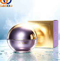Pot rond en acrylique, nouveau design, 30g, 50g, 100g, vente en gros, pot en plastique de luxe en forme de boule
