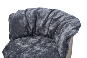 Salon de loisirs moderne Offre Spéciale café grand fauteuil d'accent en tissu en faux cuir de paon avec rembourrage doux - Product Image 6