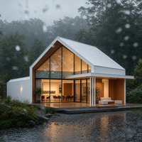 Maison mobile sur mesure, villa modulaire de luxe préfabriquée, structure en acier, maisons miniatures sur mesure avec terrasse