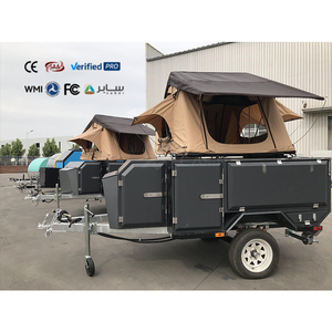 Remolque pequeño Wohnwagen con cama plegable Toldo Caja Remolque <span class=keywords><strong>Camper</strong></span> con cocina y baño Casa móvil de viaje con tienda de eventos - Product Image 3