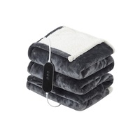 Plaid chauffant électrique portable magnétique réversible en flanelle polaire, très populaire