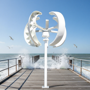 Aerogenerador de Eje Vertical de 12V/24V con Linterna de Color Personalizado, Generador de 500W para una Salida Estable para Cámaras de Seguridad Remotas - Product Image 1