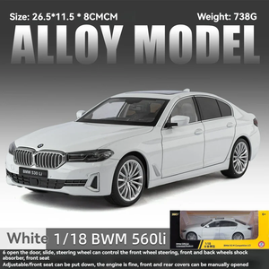 โมเดลรถหรู BMW 560 ผลิตจากโลหะผสมคุณภาพพรีเมียม พร้อมแผงหน้าปัดที่มีรายละเอียดอย่างดี เครื่องยนต์จำลอง และดีไซน์ภายนอกที่สมจริง - Product Image 4