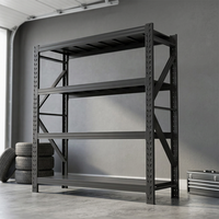 Étagère métallique à usage moyen, mezzanine en fil métallique - Construction en acier durable, assemblage rapide, stockage industriel personnalisable