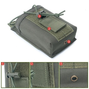 Pochette de rangement modulaire pour radio en Oxford haute densité 1000D, avec fermeture à cordon, sac de transport tout temps pour la randonnée en extérieur et la nature sauvage - Product Image 3
