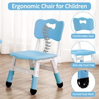 Ensemble table et chaises de salle à manger pour enfants, moderne, écologique, en plastique, avec 4 chaises réglables en hauteur, 6 couleurs, pour chambre et école