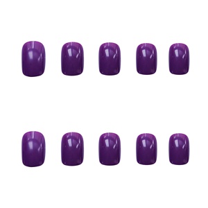 Venta al por mayor <span class=keywords><strong>de</strong></span> <span class=keywords><strong>uñas</strong></span> <span class=keywords><strong>postizas</strong></span> baratas <span class=keywords><strong>uñas</strong></span> cuadradas cortas púrpura 24 unids/caja adhesivo <span class=keywords><strong>de</strong></span> <span class=keywords><strong>uñas</strong></span> <span class=keywords><strong>postizas</strong></span> <span class=keywords><strong>de</strong></span> cobertura completa - Product Image 2