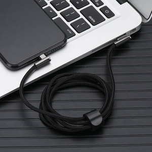 Đầy Màu Sắc 90 Độ Góc Phải Có Thể Đảo Ngược Micro 3A Nhanh Phí Cáp Type-C Cho Điện Thoại <span class=keywords><strong>Android</strong></span> Sợi Vải Bện Điện Thoại Di Động - Product Image 6