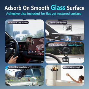 Support de téléphone portable de voiture magnétique, support de voiture avec ventouse à vide/rotatif à 360 °/pliable, support universel pour téléphone portable de voiture - Product Image 3