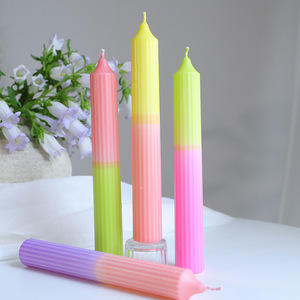Thin Striped Serrated <b>Long</b> Taper <b>Candle</b> Color Spiral Rod <b>Candle</b> DIY Scented Decor <b>Candle</b> For Party Wedding Ornament - Product Image 4