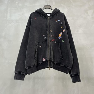 Sudadera con capucha personalizada para hombre, de alta calidad, estilo urbano, informal, con pedrería, para uso diario, al por mayor. - Product Image 3