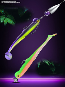 Ensemble <span class=keywords><strong>de</strong></span> 56 leurres souples en plastique <span class=keywords><strong>de</strong></span> 115g, kit Texas Rig, appâts <span class=keywords><strong>de</strong></span> pêche pour la truite, le bar et la pêche en <span class=keywords><strong>eau</strong></span> salée, accessoires <span class=keywords><strong>de</strong></span> pêche - Product Image 3