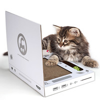 Novedades: Rascador para Gatos Plegable para Portátil, Tabla de Rascar para Gatos de Cartón Corrugado 3 en 1, Juguete para Gatos de Cartón