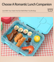 Boîte à bento OUMENG avec logo personnalisé, étanche, portable, durable, en plastique PP de qualité alimentaire, pour étudiants