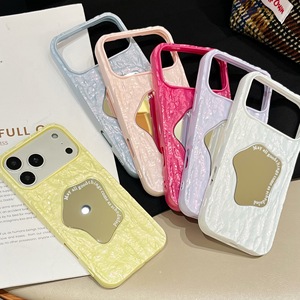 Funda plisada de color sólido INS, adecuada para iPhone 17 Pro Max, a prueba de golpes para iPhone 16, funda de color caramelo para 15/14 - Product Image 2