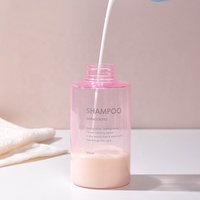 Emballage Cosmétique de luxe OEM Personnalisable PET Hydratant Romantique Rose Shampooing Bouteilles en 300ml 500ml 3 pièces/ensemble
