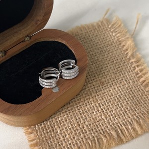 S925 Sterling <b>Silver</b> <b>Stud</b> <b>Earrings</b> Geometric Micro Inlaid Everyday Wear Women's Fine Jewelry - Product Image 4