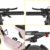 Vélo électrique à suspension intégrale Eu Us Au avec pneus larges, batterie 48V 25Ah, moteur 250W, cadre en alliage d'aluminium de 20 pouces, longue autonomie