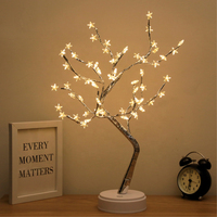 108 LED Bonsai-Baum Lichterkette Lampe Batterie-/USB-Betrieben Dekorativ Warmweiß Künstliche Äste Kupfer-Optik IP44