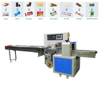 Machine d'emballage haute vitesse pour sachets oreillers de mini-glaces, biscuits, bonbons et snacks, avec imprimante de date