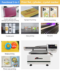 Nueva Impresora de Inyección de Tinta UV LED de Cama Plana Fácil de Usar para Negocios de Impresión de Etiquetas con Cabezal de Impresión XP600, Totalmente Automática y Portátil - Product Image 6