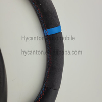 Volant de direction en cuir lisse microsuède pour l'intérieur automobile, M Performance pour BMW E90 E92 E93