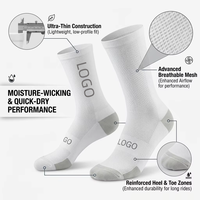 Chaussettes de cyclisme fines pour adultes, en coton tricoté, pour hommes, avec logo personnalisé sur le bas, respirantes et à séchage rapide, pour le sport et l'athlétisme, faible MOQ, OEM de marque.
