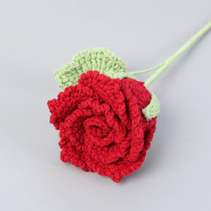 <span class=keywords><strong>Bouquet</strong></span> <span class=keywords><strong>de</strong></span> fleurs roses tricoté à la main pour la Saint-Valentin Fête des mères Anniversaire Mariage Journée des enseignants - Product Image 2