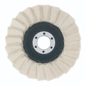 Roue de polissage en feutre 100 % laine de 3/5/7 pouces (100 mm x 5 mm) de dureté moyenne pour machine à chanfreiner le verre - Product Image 3
