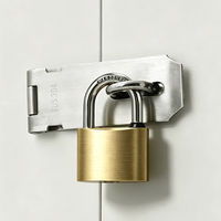 Cadenas rond Anin haute sécurité 50 mm en laiton et acier avec double levier de verrouillage, étanche IP65 pour entrepôt et clôture