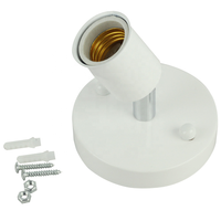 Douille d'ampoule décorative moderne rotation de 360 degrés E27 support de lampe de base pour couloir porche chevet salon éclairage