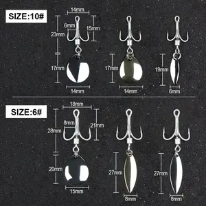 Spinpoler pêche Spinner lame triple crochet <span class=keywords><strong>en</strong></span> plastique souple Senko leurres de pêche manivelles Jerkbaits cuillères <span class=keywords><strong>saule</strong></span> Colorado lame - Product Image 3