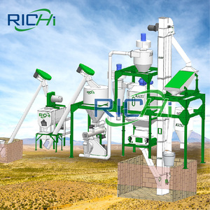 Richi tùy chỉnh 1-2T/h hen Gà Thịt Gà thiết bị thức ăn - Product Image 1