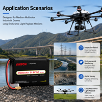 Baterai LiPo Drone 320Wh/kg Laris Manis 27000mAh 21.6V 5C untuk Drone Penyemprot Pertanian dengan Colokan yang Dapat Disesuaikan OEM