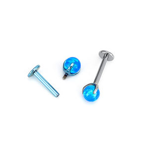 ASTM F136 Titanyum Alaşımlı <span class=keywords><strong>Opal</strong></span> Takı 16G İçten Dişli Burun Çivileri ve Kıkırdak Küpeleri G23 Çok Renkli Helix Küpeler - Product Image 6