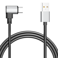 Cable VR Link USB 3.2 Gen1 Tipo-A a Tipo-C en Ángulo Recto de 90 Grados, 5M/16Ft, Cobre Puro, Carga Rápida, Compatible con Computadoras