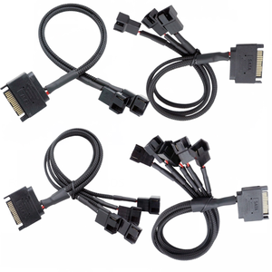 Adaptador de Ventilador SATA a <span class=keywords><strong>2</strong></span>, <span class=keywords><strong>3</strong></span> y 4 Pines, Cable Divisor de Alimentación de Extensión para Ventilador de Caja de PC de 12V, 15 Pines SATA a <span class=keywords><strong>2</strong></span>, <span class=keywords><strong>3</strong></span> y 4 Vías, <span class=keywords><strong>3</strong></span> Pines / 4 Pines, <span class=keywords><strong>2</strong></span> Núcleos - Product Image 1