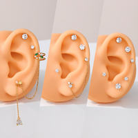 Toposh Clear CZ tragus bijoux en argent sterling 925 boucles d'oreilles créoles vintage oreille goujon piercing ensemble de bijoux