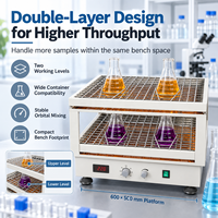 Agitateur orbital numérique double couche Cenlee à vitesse réglable et minuterie, mélangeur de flacons haute capacité pour la préparation d'échantillons en laboratoire