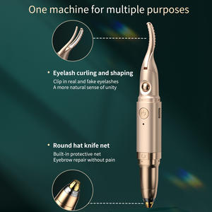 Nuevo recortador de cejas eléctrico de doble cabeza, rizador de pestañas para mujer, rizador de pestañas recargable 2 <span class=keywords><strong>en</strong></span> 1 - Product Image 3