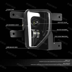 Feu antibrouillard pour CHEVY SILVERADO 1500 2016-2018 HI-<span class=keywords><strong>PO</strong></span> avec lentille claire PONYAN antibrouillard étanche CV-970C de haute qualité - Product Image 2
