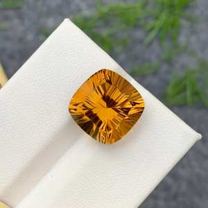 Cojín facetado de citrino natural de alta calidad, piedra preciosa genuina calibrada para la fabricación de joyas de proveedor indio al por mayor - Product Image 3