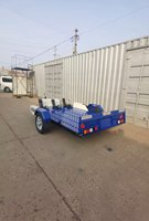 Remorque hydraulique double en acier pour transport de mini-excavatrices et balayeuses, capacité de charge 1 000 kg, commande sur mesure pour unité unique